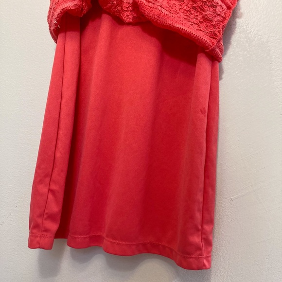 Forever 21 Red Lace Mini Dress Size:L - Picture 5 of 6